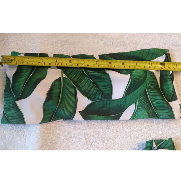 Palm Leaf Print Bikini Medium, High Wasted Bottoms, Tube Top - Picture 5 of 5
